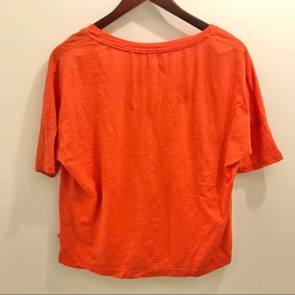 James Perse Standard Cropped T-Shirt orange small - Picture 2 of 10